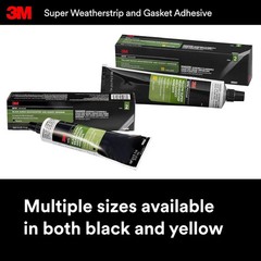 Black Super Weatherstrip and Gasket Adhesive, 08008, 5 fl oz, 2 Pack