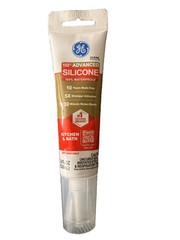 GE Advanced Kitchen Bath 100 Waterproof Silicone Caulk Sealant Clear 2.8oz 1PK