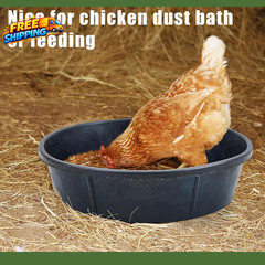 5 Pcs Rubber Feed Pan 12 Quart/ 3 Gallon Utility Horse Feed Bucket Rubber Bowl