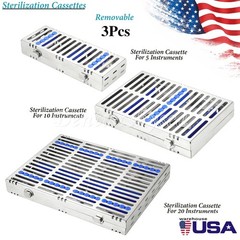Dental Sterilization Cassette Rack Autoclavable Stainless Steel 135°C 5/10/20