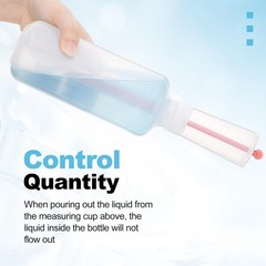 2x500ml Catalyst Dispenser Catalyst Bottle with Measuring Cups Adjustable Volume