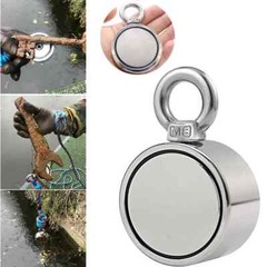 500/700LBS Big Double Sided Fishing Magnet Kit Strong Neodymium Pull Force Hunt