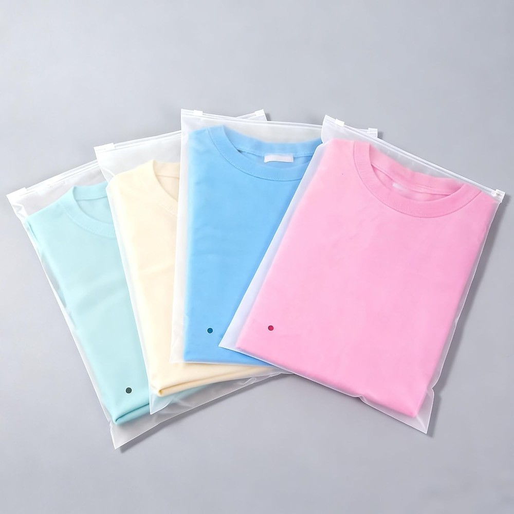 Frosted Packaging Bags for Shipping, 50 Pcs 8×10 Inch Zipper Plastic Shirt Ba…