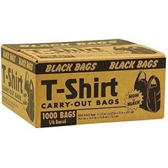Black T-Shirt Carryout Bags (700 ct.) by Poly-America