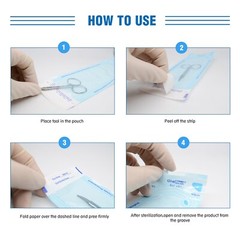 1000 OneMed Self-Sealing Sterilization Pouch 2.25″x5″Dental Medical Sterile Bags