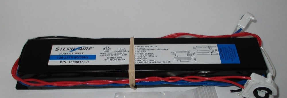 Steril-Aire Double Ended Emitter Fixture Power Supply Ballast 10000153-1 16-36″