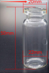 100pcs-10ml Clear Vials+20mm Black capsGlass Bottles HPLC Beveled Edge Crimp Top