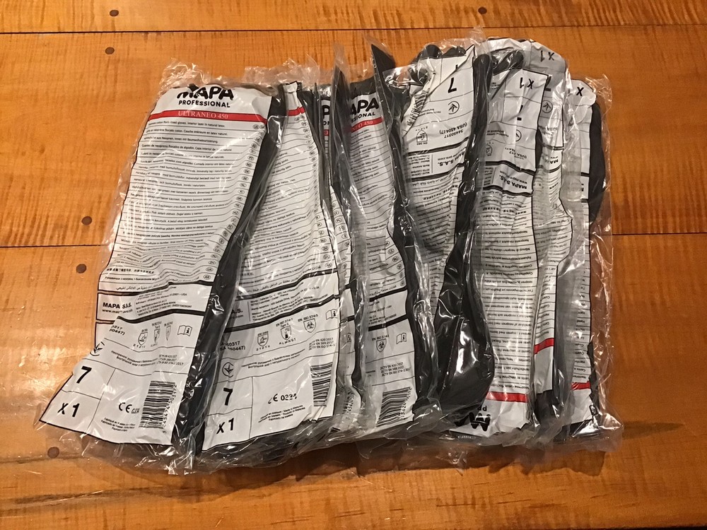Neoprene Furniture Stripping Gloves 12 pair NS-450 -16″ SZ-7 Chemical Resistant