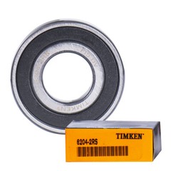 (2 PACK) USA TIMKEN 6204-2RS 20X47X14MM Double Rubber Seal Bearings