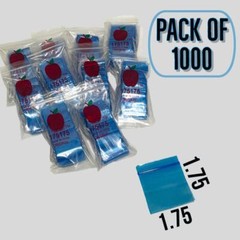 1000 APPLE BRAND 2mil ZIPLOCK BAGS baggies 175×175 , 2×2 colors