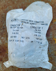 CPI 900100 Rigid Threaded Conduit Ground Connector White 5/8 in Thread