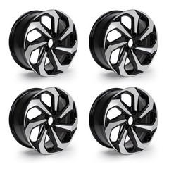 17×7.5 Aluminum Alloy Wheel Rim Honda Accord 16-17 Machined Black 64080 4-Pack