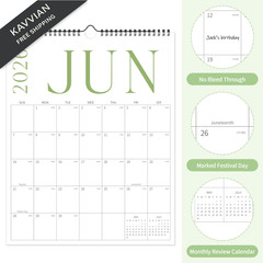 Wall Calendar 2026-2027, JAN 2026-JUNE 2027 14.5×11.5 In, Colourful-BigLetter