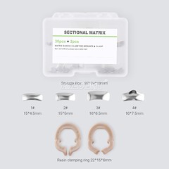 Dental Metal Matrices Sectional Contoured Matrix Refill Package Two Ring