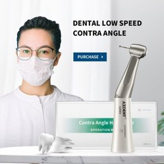 Dental Slow Speed Contra Angle Handpiece Fit 1.6/2.35mm Friction Grip Air Motor