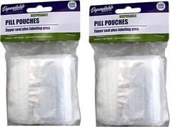 200-Pack Pill Pouches with Zipper Seal – Reusable Bags for Vitamins & Medication
