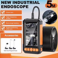 1080P Endoscope Camera with Lights Dual Lens Borescope 16.4FT Cable 4.3″ Screen