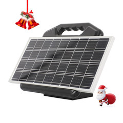 Portable 60 Miles Solar Electric Fence Charger for Livestock Horses Cattle Sheep