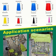 25PCS Hydraulic Oil Service Plugs,Universal Hydraulic Oil Line Service Rubber Pl