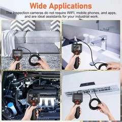 1080P HD LED Handheld Industrial Endoscope 8mm Borescope Snake Camera Inspection