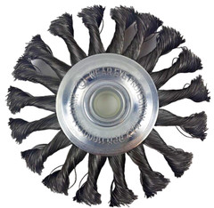 4-1/2”x5/8″Arbor Twist Knot-Type Wire Wheel Carbon Steel Brush for Angle Grinder