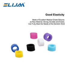 100 Pcs Dental Silicone Code Rings Instrument Autoclavable 135ºC Assorted Color