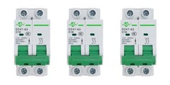3 PCS Miniature Circuit Breaker 110V/240V 16A 2 Pole AC Solar MCB DZ4763