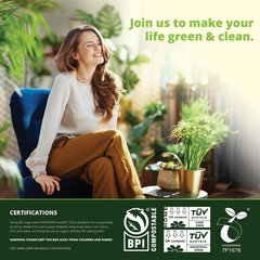 Simply Bio 50-55 Gallon Compostable Trash Bags Liners Flat-Top, Heavy Duty Ex…