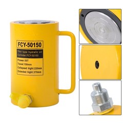 Solid Hydraulic Ram Cylinder Jack 50 Ton 6 Inch 150 mm Stroke Single Acting Pump