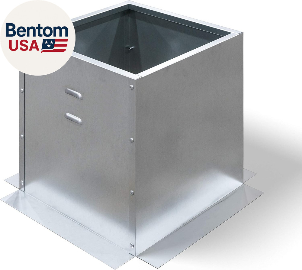 Exhaust Fan Roof Curb- 23” Square X 20” High, 18 Gauge Galvanized Steel Construc
