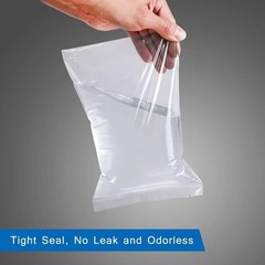 100 Pack 8×12 Inch Clear Reclosable Zipper Bag Plastic Poly Zip Lock Bags 2Mil