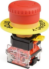 22mm IP67 Waterproof Emergency Stop Push Button Switch 2NC DP Style: LA36-02ZS