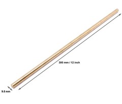 2 PCS 3/8 Inch 9.5mm x 12 Inch Solid Round Brass Rod Lathe Bar Stock DIY