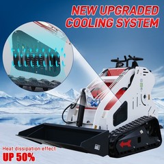 USA FREE SHIP B&S Engine Mini Skid Steer Track Loader Crawler With 2 Attachment