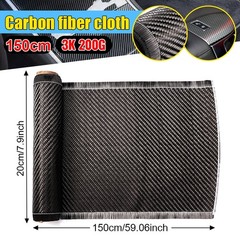 150cm x 7.9″ Carbon Fiber Fabric Roll Pure Fabric Carbon Fiber Sheet 2 x 2 Twill
