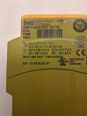 PILZ – SAFETY RELAY PNOZ 11 — 774080 — 24AC/DC 7 x Safety Contacts 1 x Aux