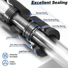 Quick Connect Air Hose Fitting Kit,Push to Connect Fittings 1/2″3/8″ 1/4″NPT Kit