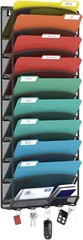Hanging Wall Mount File Organizer 10 Pocket Paper Folder Holder Letter Rack