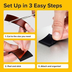 Magnetic Tape 10FT x 1/2in Strong Adhesive Strip DIY Craft Roll