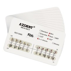 20pcs AZDENT Dental Orthodontic Metal Brackets Braces Mini Roth.022 Hooks 345