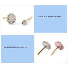 4 Pcs/Box Dental Composite Polishing Wheel Silicone Diamond 135°C Autoclavable