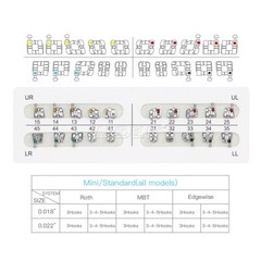 Dental Brackets Orthodontic Brace Metal Mini Roth MBT Slot 0.022 hooks 3-4-5 US