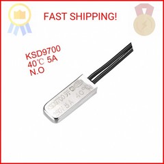uxcell KSD9700 Thermostat, 40C Normally Open Temperature Switch Thermal Switch,