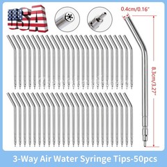 Dental Air Water Spray Triple Syringe Metal Nozzles Tips Tube Autoclavable