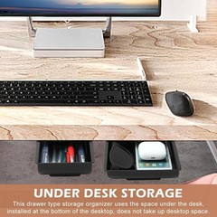 2 Pack Under Desk Drawer Organizer,Under Desk Drawer,Under Desk Storage Drawe…