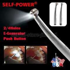 Dental Fiber Optic LED E-generator high speed handpiece Turbine 2 Holes/4 Holes