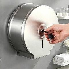 Commercial Jumbo Toilet Paper Dispenser, Brushed Stainless Steel Large Roll Bath