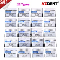 AZDENT Dental Super Coarse Diamond Burs Drills FG For High Speed Handpiece
