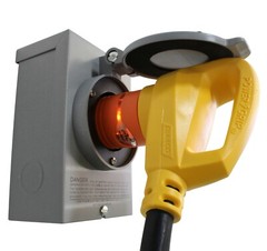 30A 125V NEMA TT-30 Male Plug to 20A 125/250V NEMA L14-20 Female Adapter
