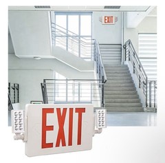 UL Listed-1 Pack Red Led Exit Sign Lights Combo with Battery For Led Exit Light.